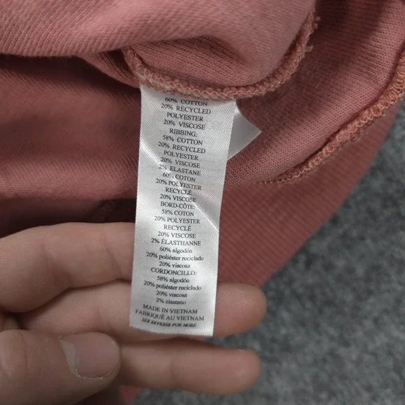 Faherty Sweater Womens XL Pink Beach Fleece Quarter Zip Pullover Casual Preppy - Picture 5 of 12